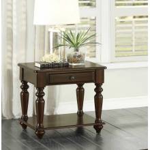 Lovington End Table with Functional Drawer - Espresso